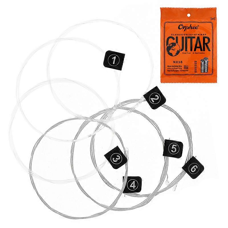 6pcs/set Guitar Strings Conventional Classical Guitar String Series E/B/G/D/A/E Use High-quality Nylon Wire Feel Moderate NX-35