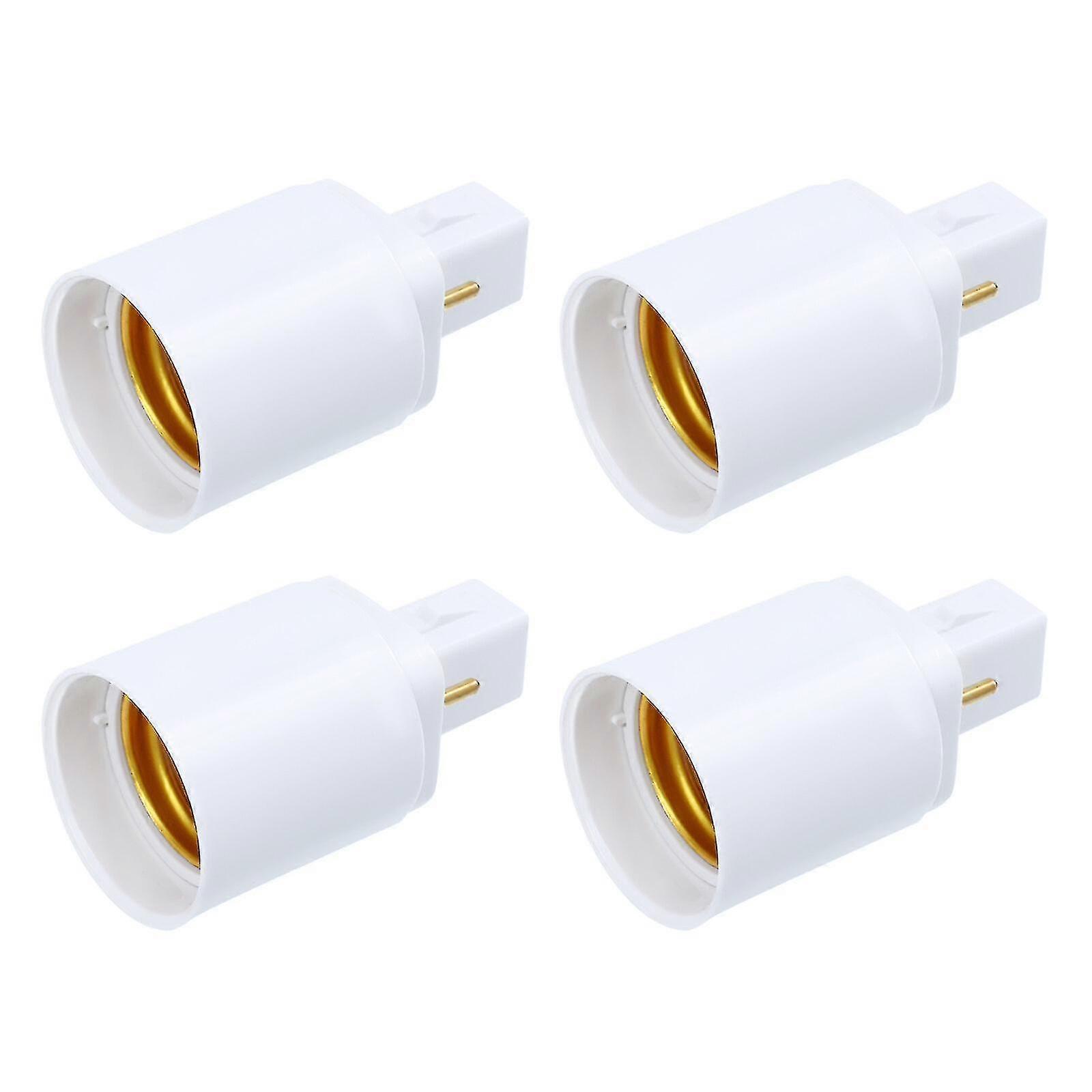 4pcs Professional G24d To E27 2 Pin Light Bulb Socket Adaptateur Support de lumière