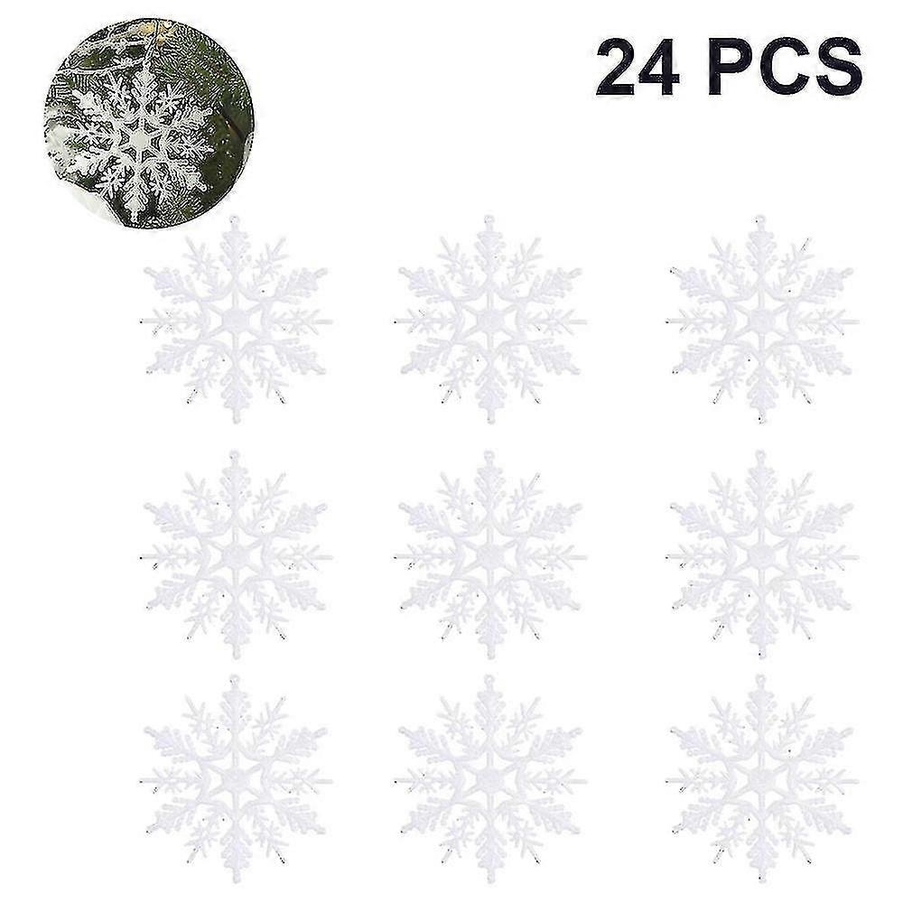 24pcs Glitter F Ornts Tree Rats