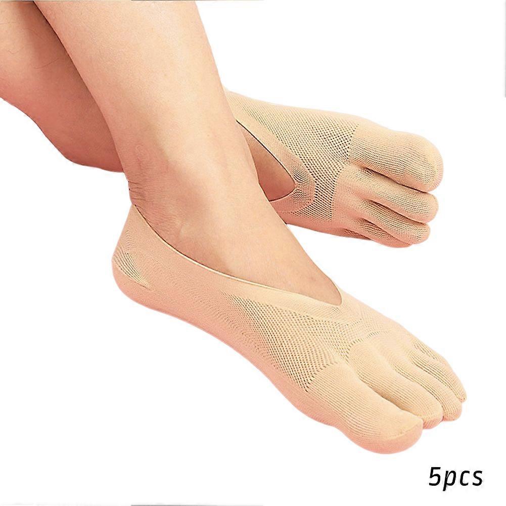 נשים גרבי חמש אצבעות גרביים דקים במיוחד בגזרה נמוכה גרביים מופרדים גרביים ידידותיים לעור גרבי קרסול נושמים