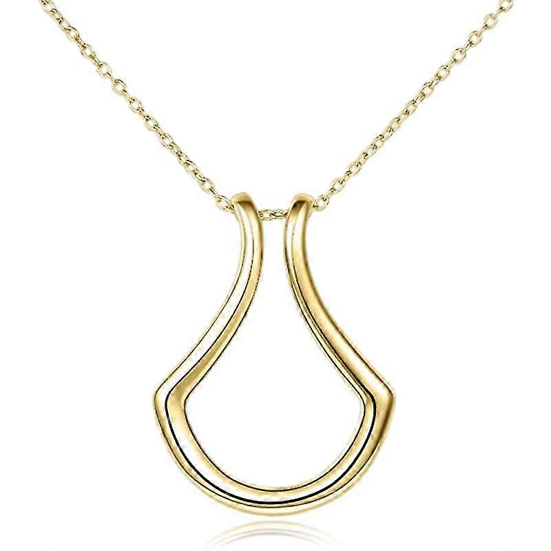 Nouveau collier simple en forme de U Mode créative féminine Pendentif de chaîne de clavicules en forme d’éventail