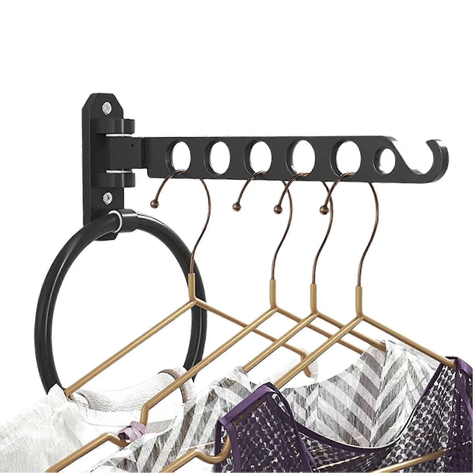 Aluminum Swivel Foldable Clothes Rack With Swing Arm Space Savig Aluminum Alloy Swing Arm Hook