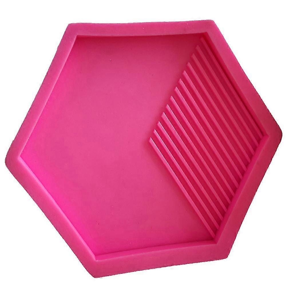 Hexagon Geometric Concrete Tray Wall Tile Brick Silicone Mold Background Decor