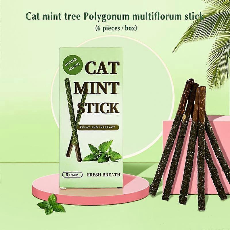 6 Sticks/box 100% Natural Silvervine Catnip Toys Sticks Kittens Teeth Cleaning Products Safe Cat Stick