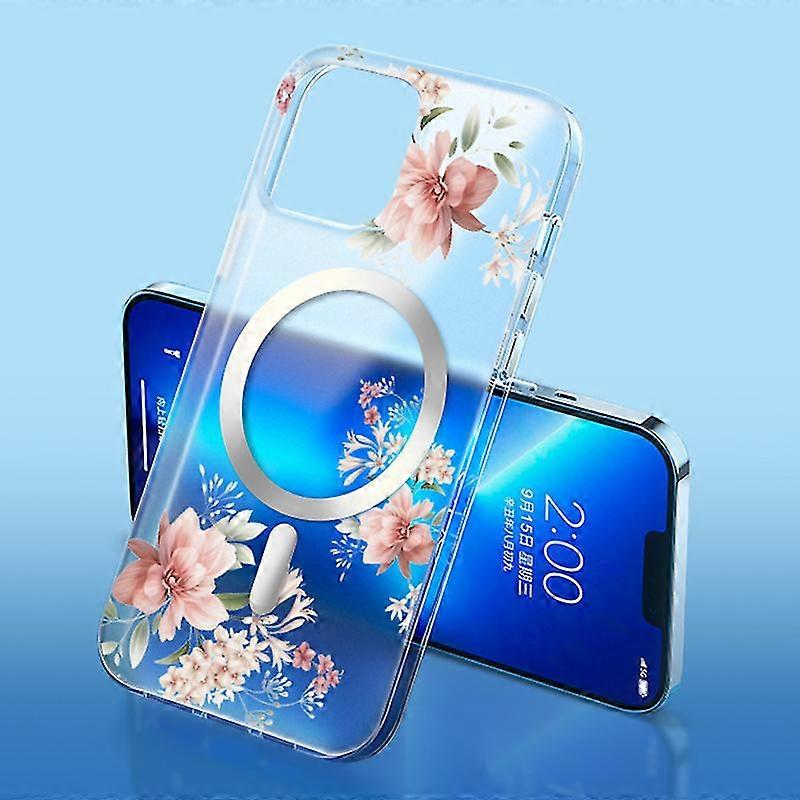 For iPhone 15 Pro Max IMD Phone Case Compatible with Magsafe PC+TPU Matte Cover