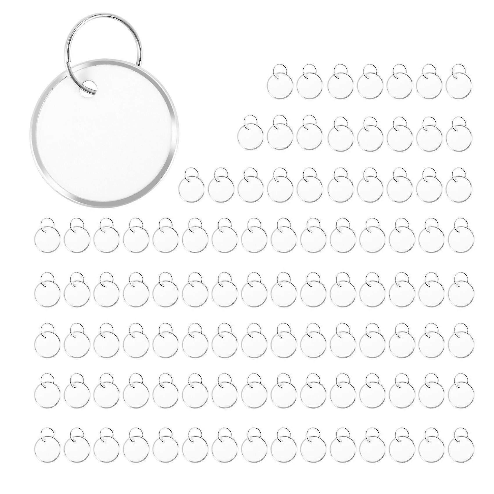 Metal Rim Tags Key Tags Round Paper Tags With Metal Rings White Label For Car Keys And Door Keys (1