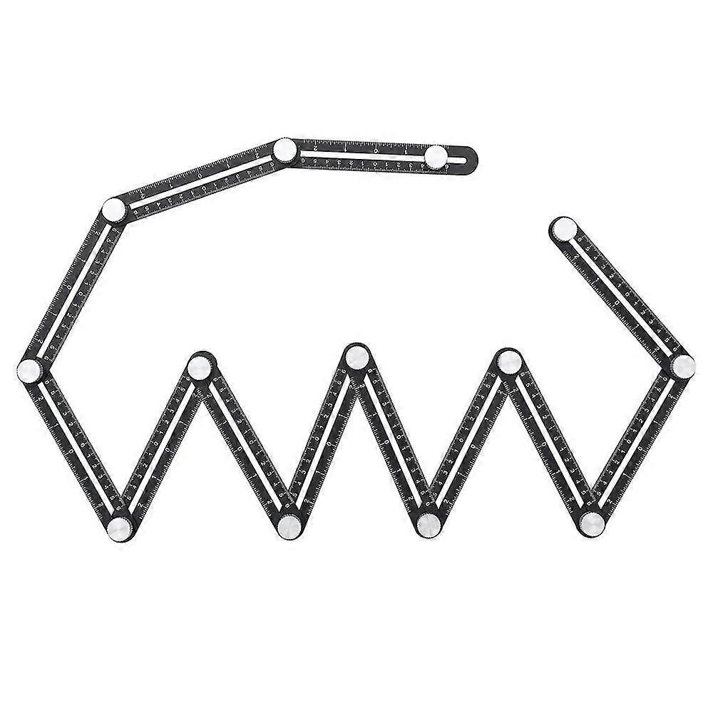 Multi-angle Measuring Ruler,12-sides Protractor Tool Improve Template Tool Aluminum Alloy Locator