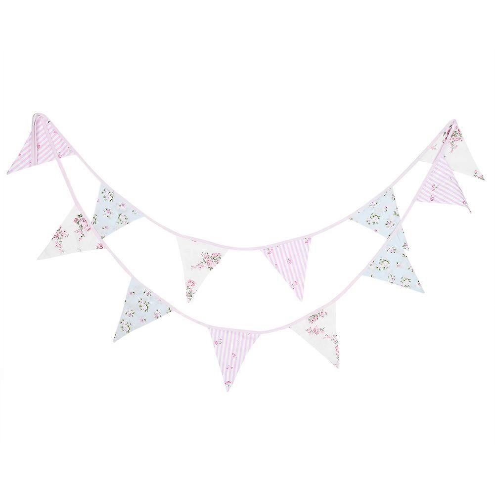 Fanions multicolores double face en coton pour fête (type 12)