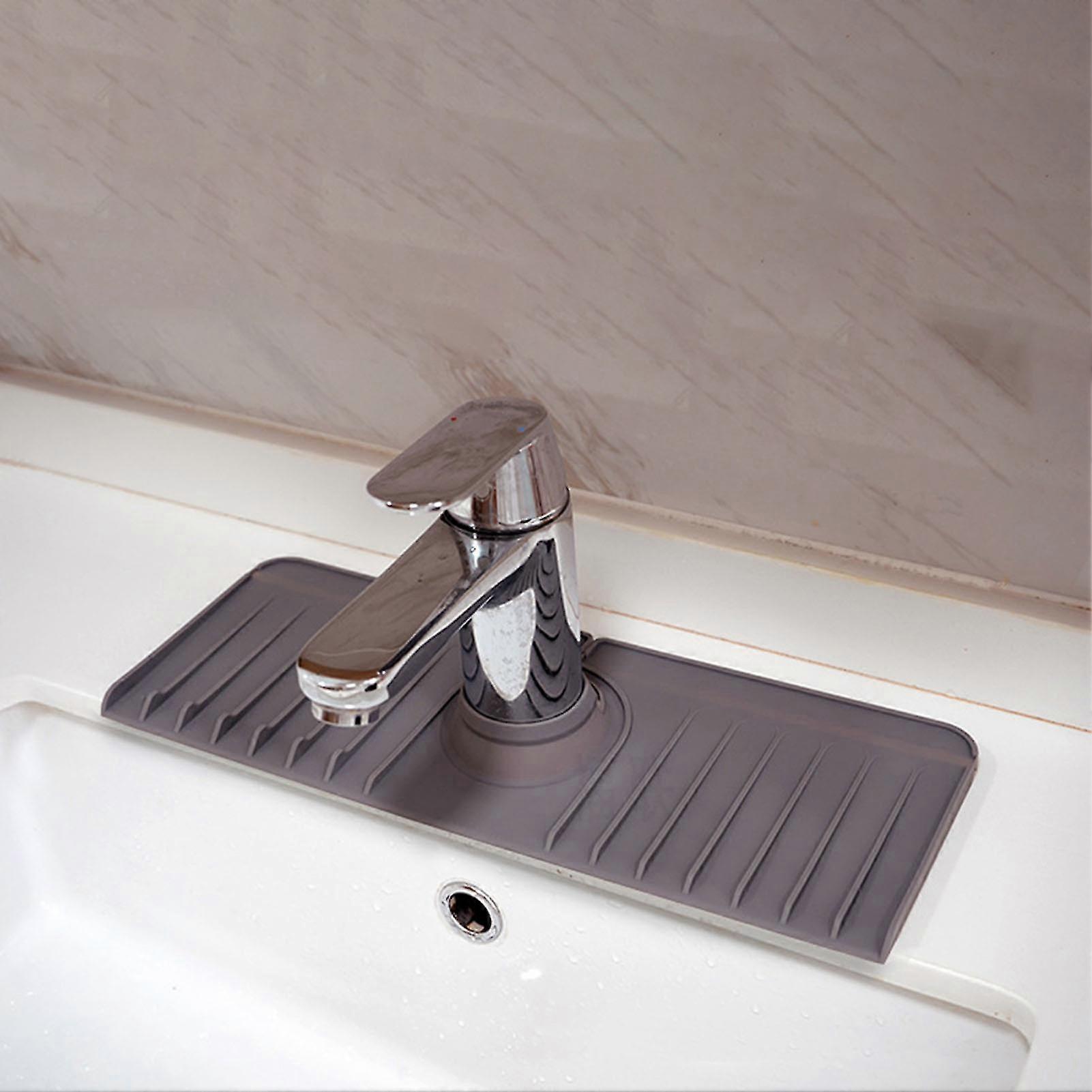Silicone Sink Faucet Mat Kitchen Bathroom Sink Splash Guard Water Catchers Mat