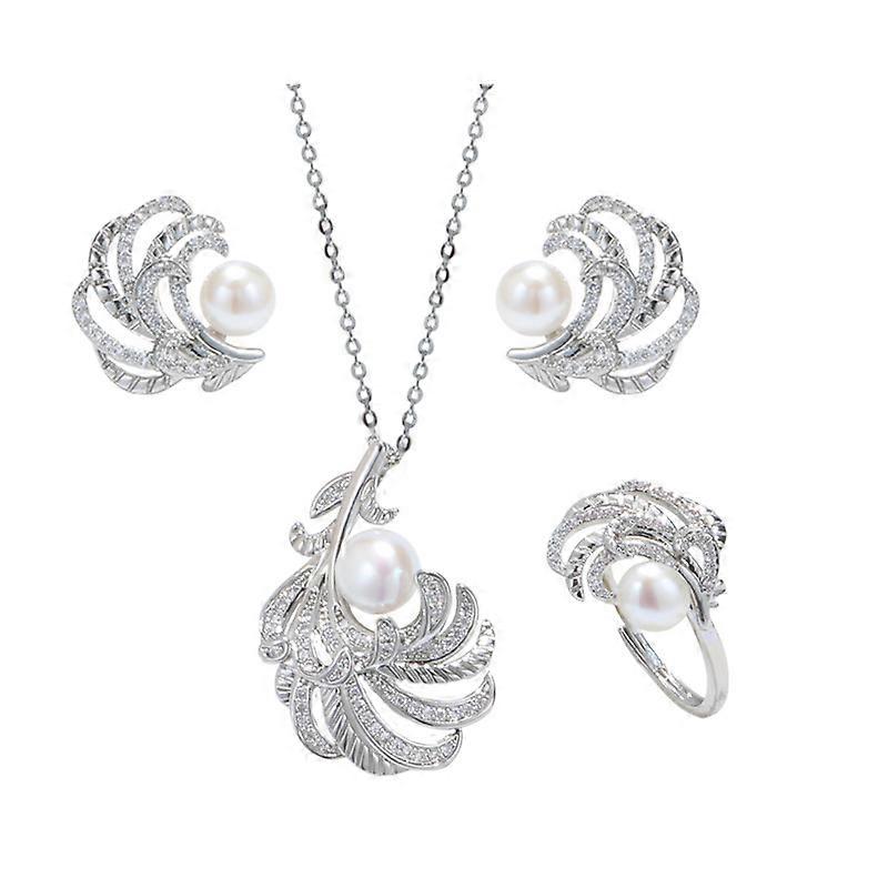 Pearl Jewelry Three Piece Set Necklace