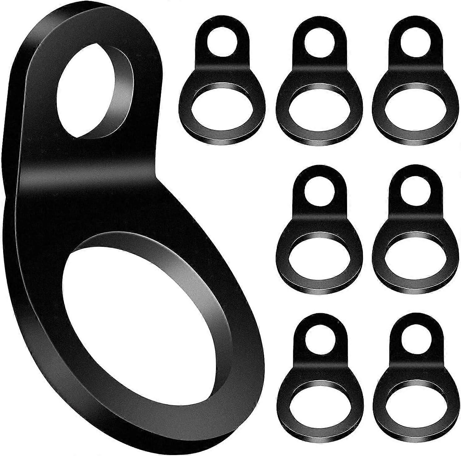 10 Pieces Tie Down Anchors, Black Color O-Ring Anchor Tie Down Ring for Mounting in Garage, Workshop, Truck, Trailer, Golf Cart