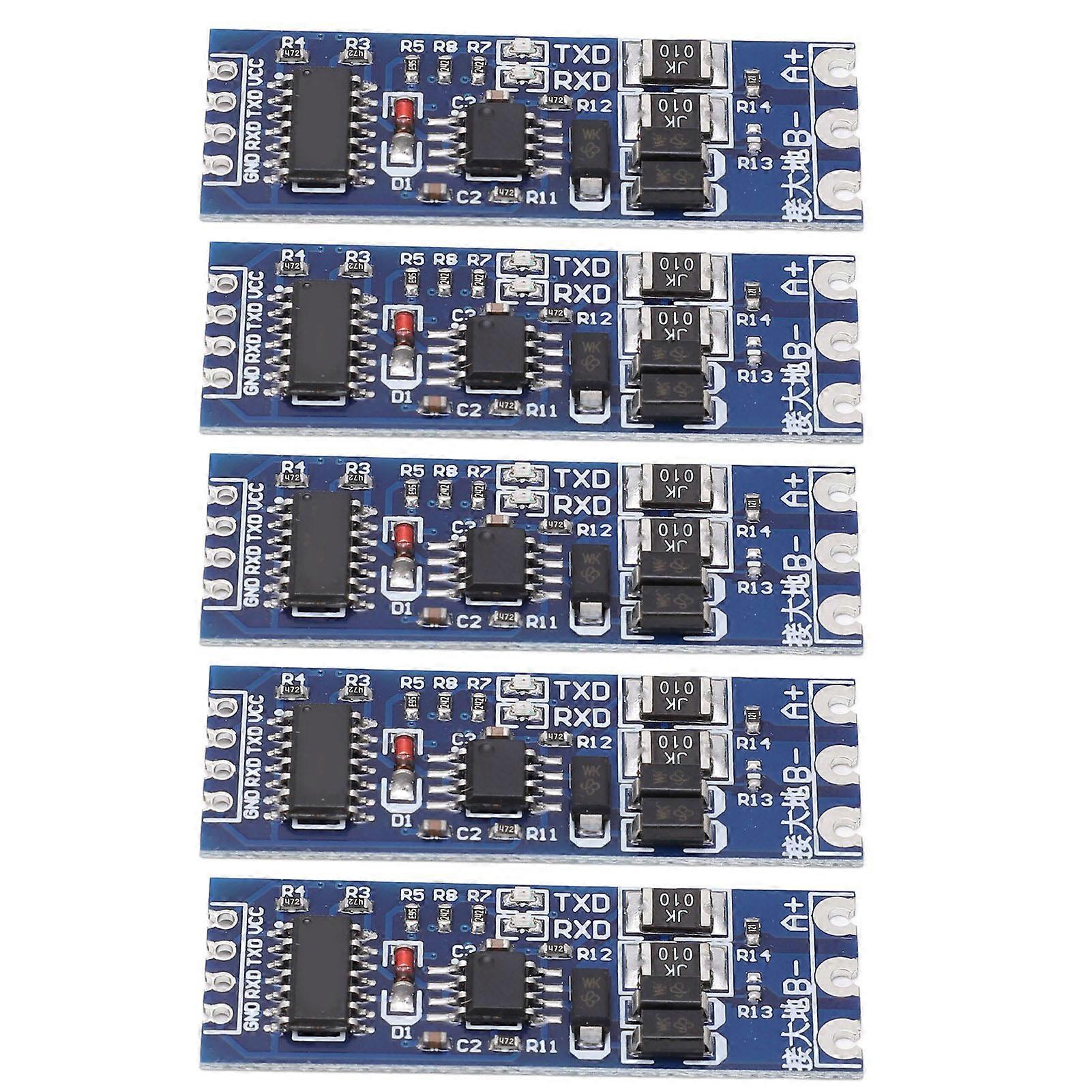 5 Pcs TTL a RS485 Modulo Convertitore Forte Protezione Anti Interferenza Contro i Fulmini TTL a RS485 Scheda Adattatore