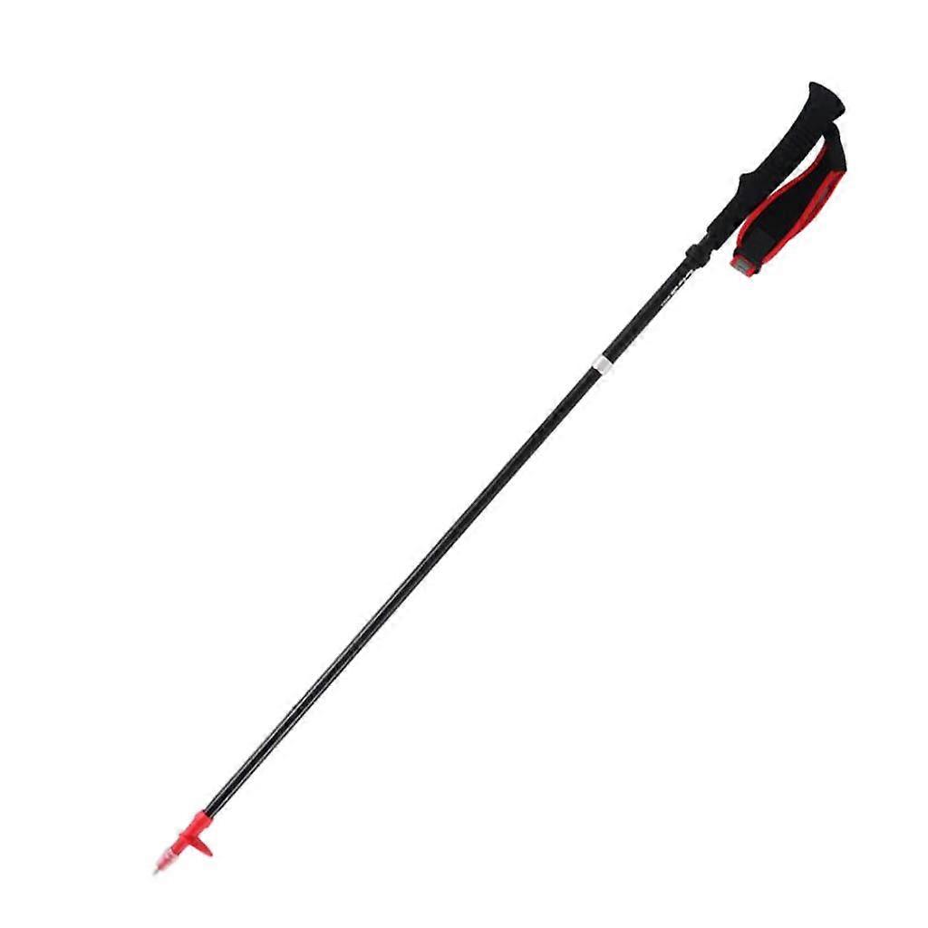 1pcs Collapsible Telescopic Trekking Pole Adjustable Walking Stick Red