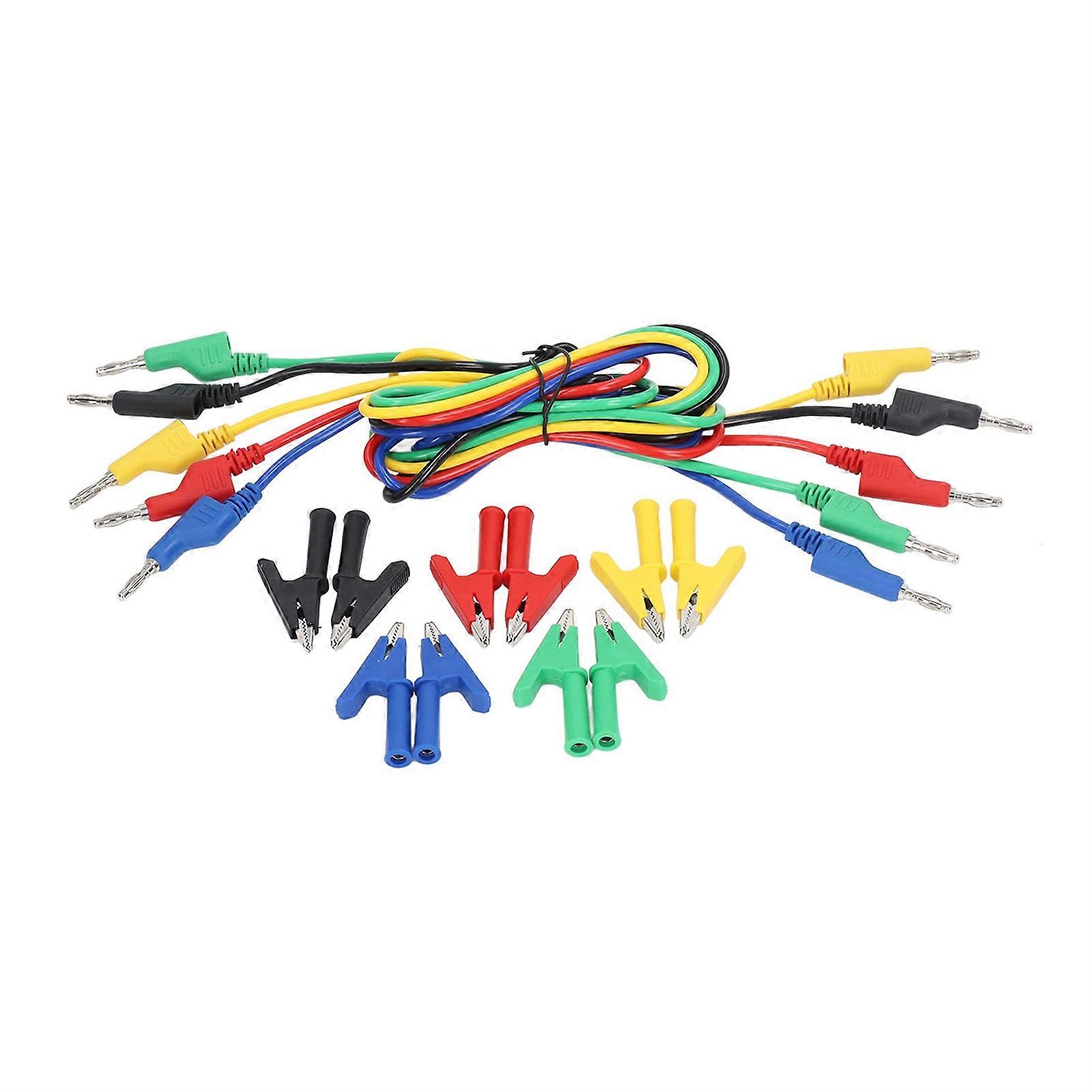 Test Leads Set Banana Plug to Crocodile Clip Circuit Electrical Testing Wire Kit 4mm JT1016