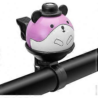 Fahrradklingel für Kinder, 360 drehbare Cartoon Fahrradklingel für Mädchen Jungen und Erwachsene, laut und klar Fahrrad Lenker Ring Horn, Rosa