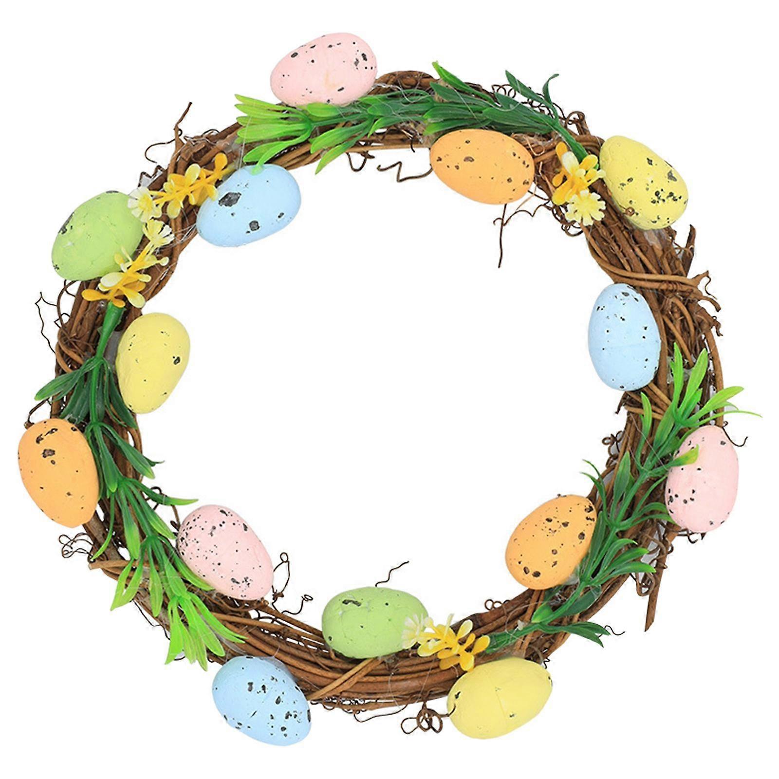 Easter Eggs Wreath Spring Artificial Flower for Wedding Porch Decorations
