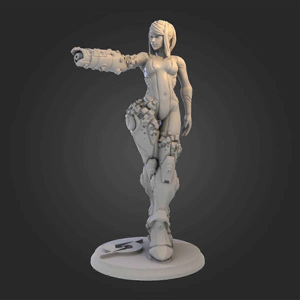 Resin Figure Model Kit 1/24 75mm Scale Metroid Samus Alan Armed Styling Unassembled and Unpainted Toys