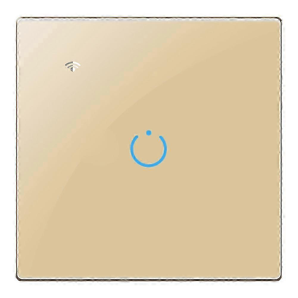 Tuya Wifi Smart Switch Touch Light Switch Zero Fire Line 1 Switch Gold