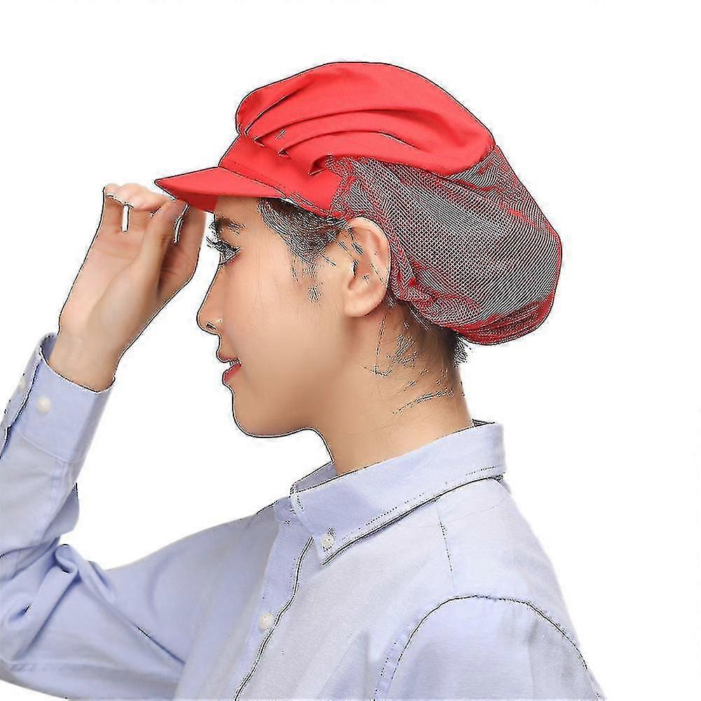 4件厨师帽 - 成人用厨房烹饪发网食品服务帽