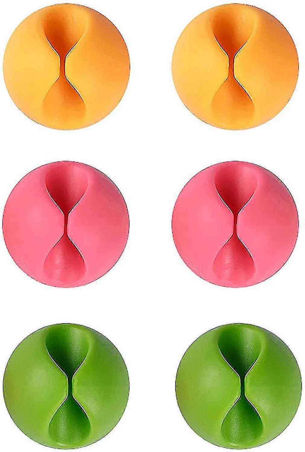 Desk Cable Drop, Desk Wire Clips For Computer Or Mouse Cord (colorful,6pcs)