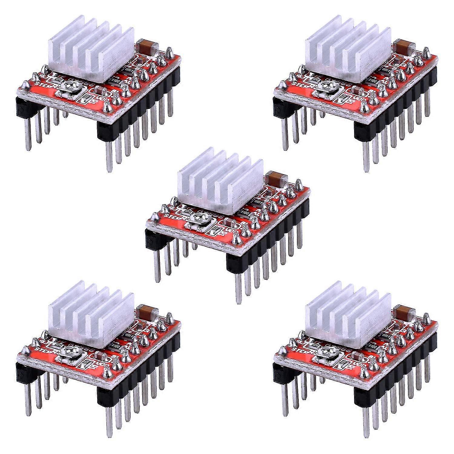 A4988 Stepper Motor Driver Module 5pcs Stepper Motor Driver Module With Heatsink For Reprap 3d Printer