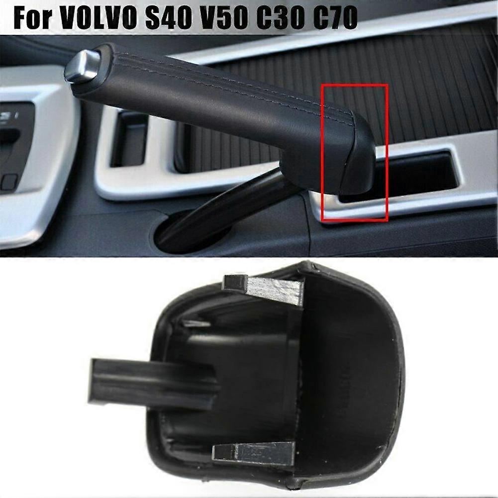 Black Car Handbrake Handle Lever Cover Fit For VOLVO C30 C70 2006-2013 Direct Replacement Handle Lever Covers-