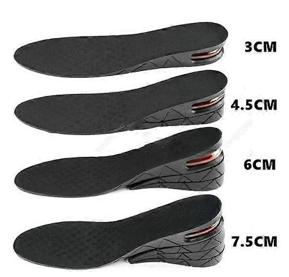 3-7.5cm Invisible Height Increase Insole Cushion Height Adjustable Shoe Heel insoles Insert Taller Support Absorbant Foot Pad