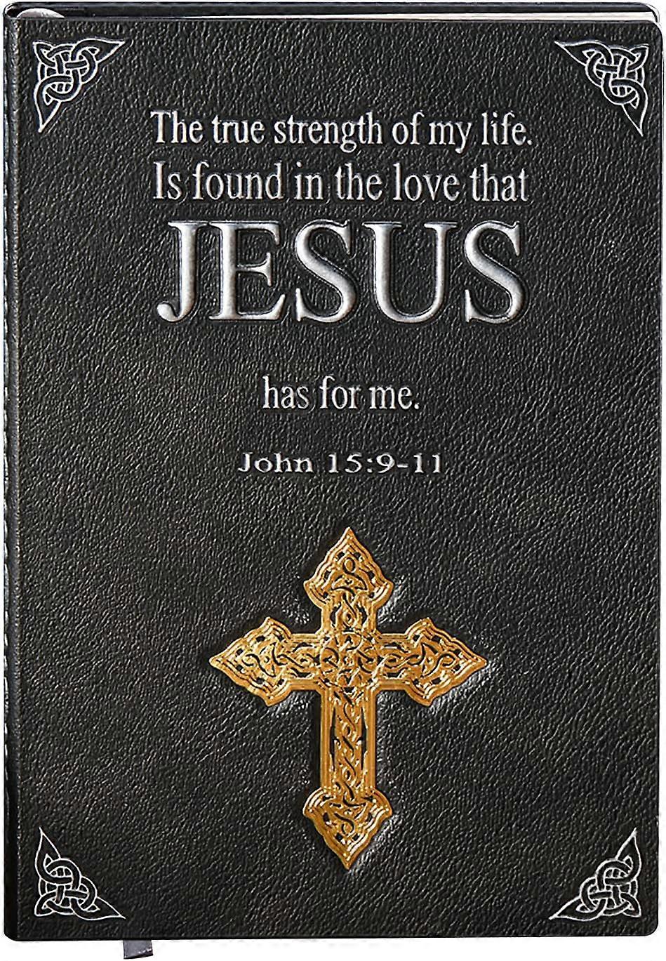 A5 3D Relief Jesus Note Book with Ribbon Bookmark Classic PU Leather Emboss Fillet Durable Notepad Vintage Handmade Sketchbook Writing Journals for Me