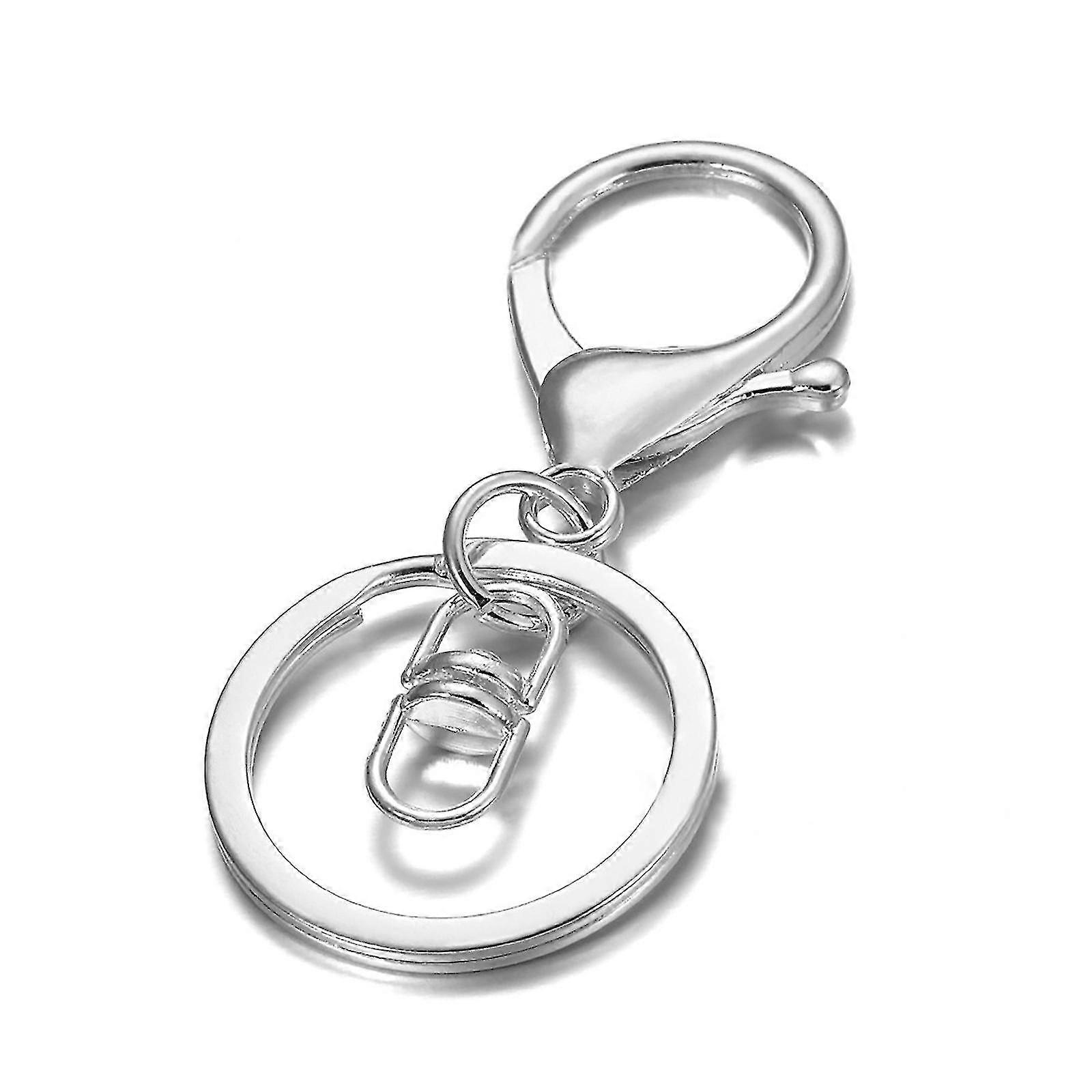 30mm Metal Key Chain Clasps Durable Gold Silver Lobster Clasps Key Ring For Crafting Sewing Projects