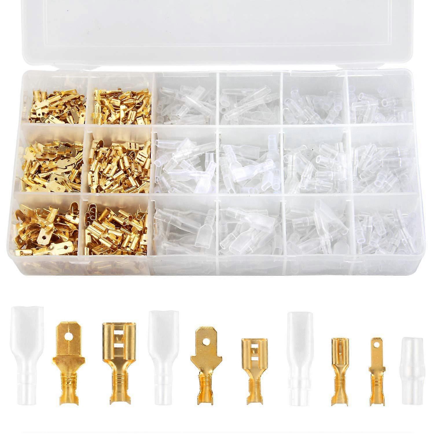 600pcs cord end terminal insulation terminal crimping pliers spring pin sleeve box