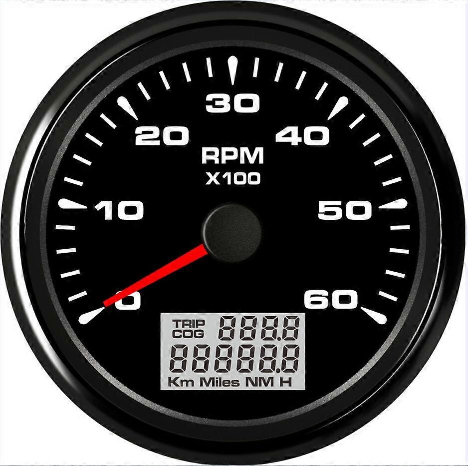 New Type Auto Instrument Panel Tachometers Gauges 0-6000RPM Rev Counters 85mm Tachs Speed Ratio with Hour Meters for Car Boat Rv