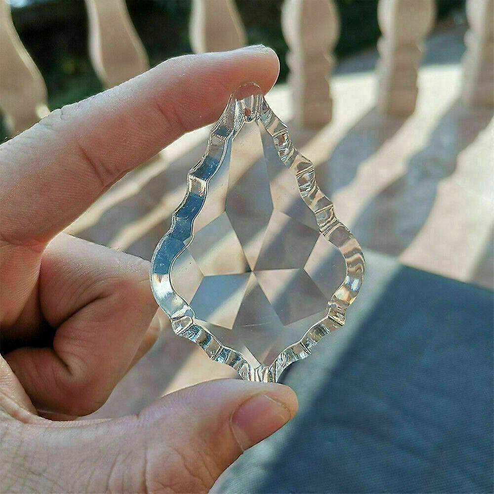 5PC 60MM Feng Shui Prisma de Arce Colgante Araña Atrapasol de Cristal Facetado