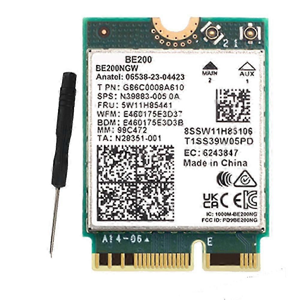 Wifi 7 Be200 Be200ngw Wifi Card+screwdriver Bt 5.4 802.11ax Tri-band M.2 Ngff Wireless Network Adapter For Win10/11