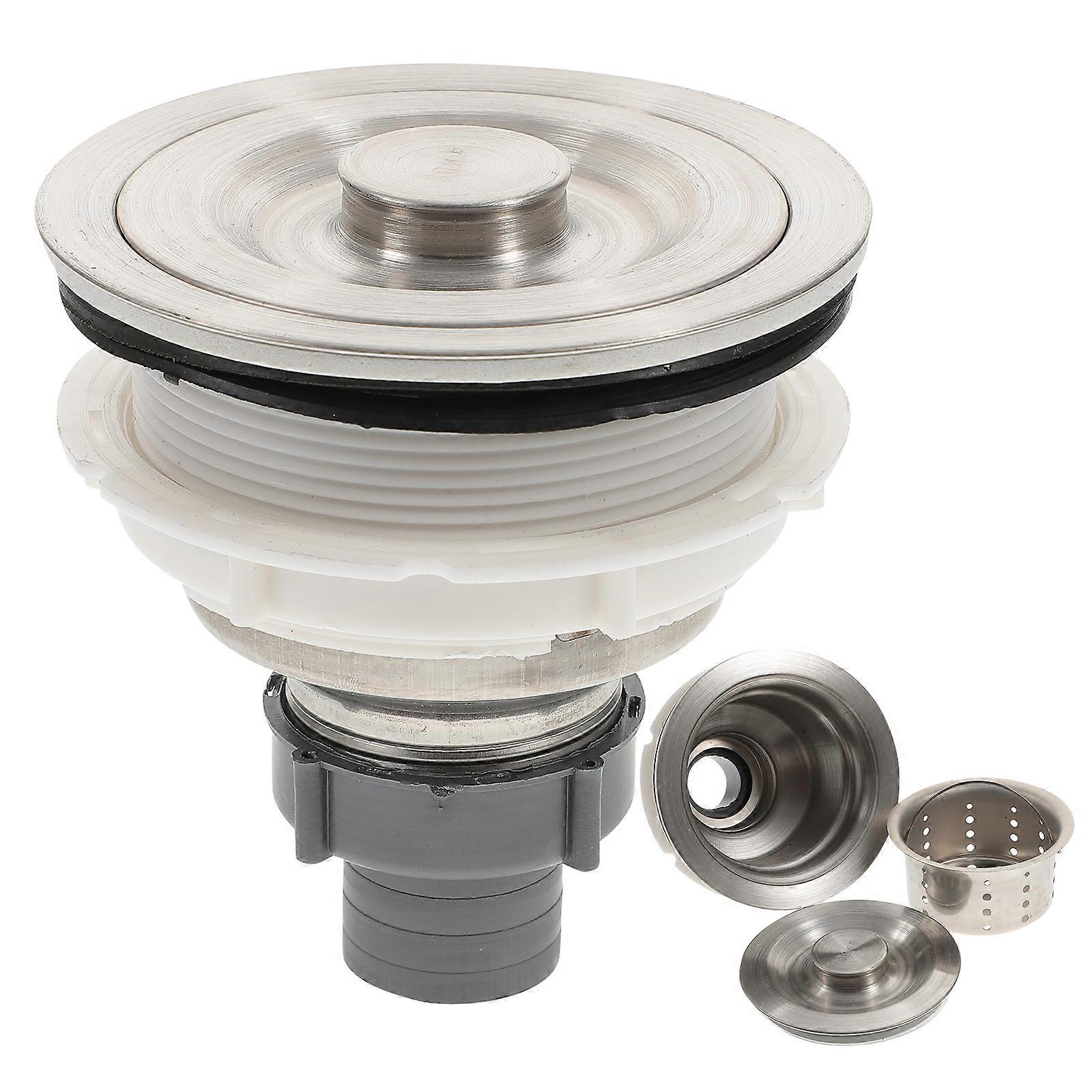 Kitchen Sink Drain Removable Deep Waste Basket Strainer Assembly Sealing Lid