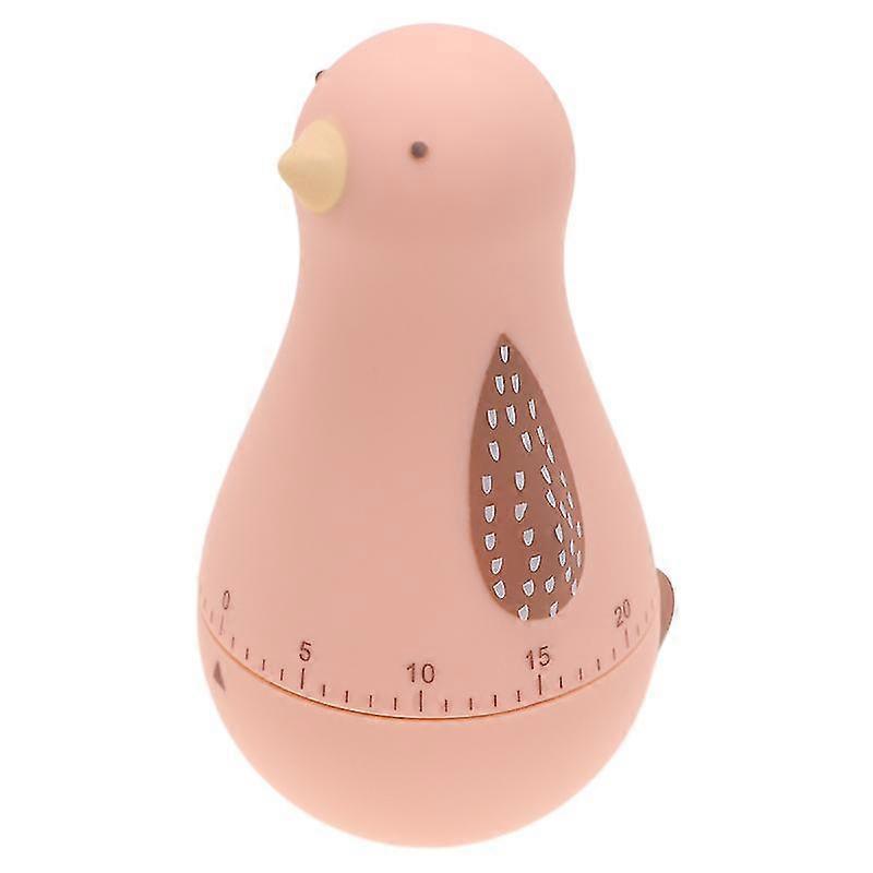 1 Pc Bird Shape Design Clockwork Timer Household Mechanical Timer Creative Countdown Timekeeper Practical Reminder For Study (light Coffee)