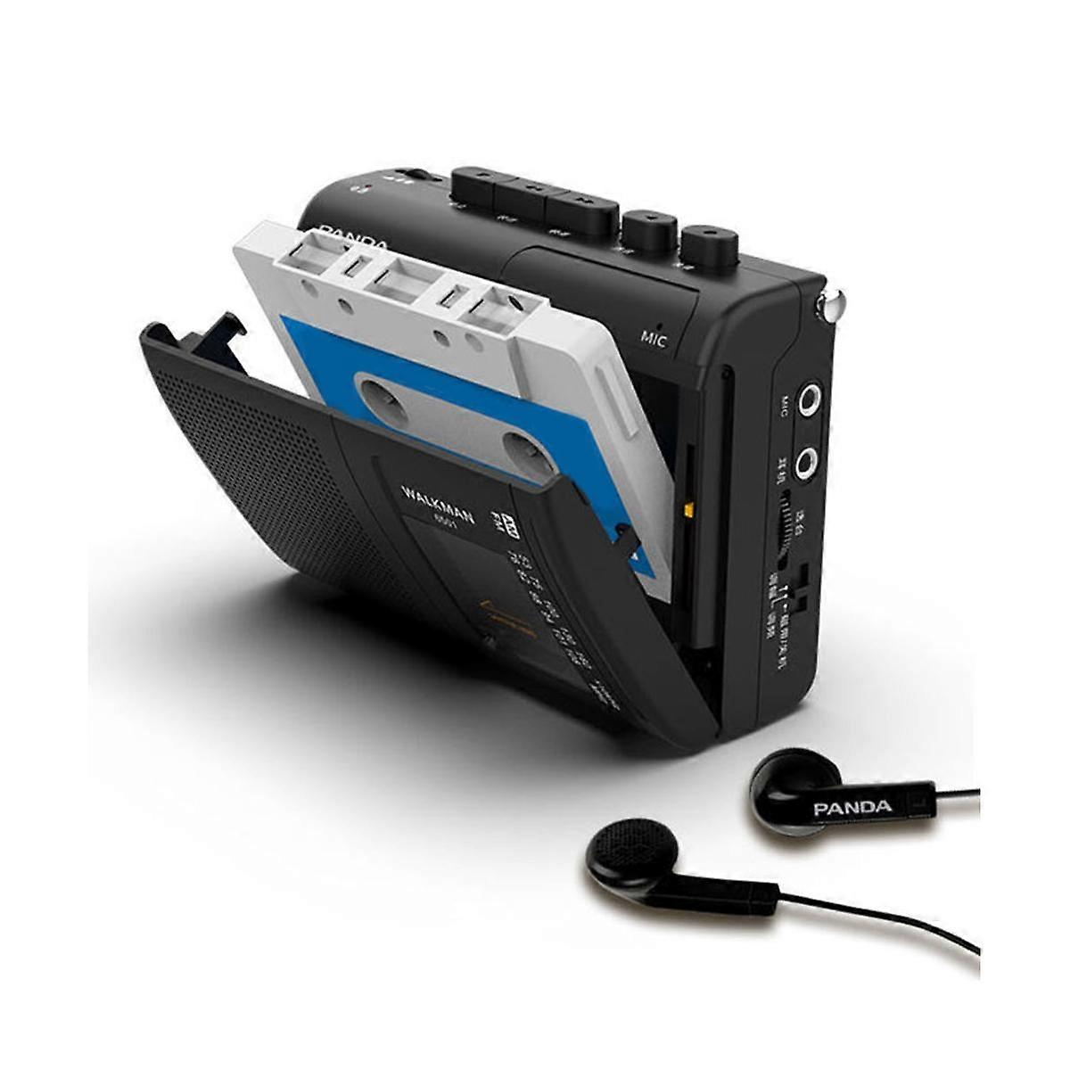 Panda 6501 Portable Tape AM/FM Radio Retro Cassette Music Player Walkman Tape Recorders with Loudsp