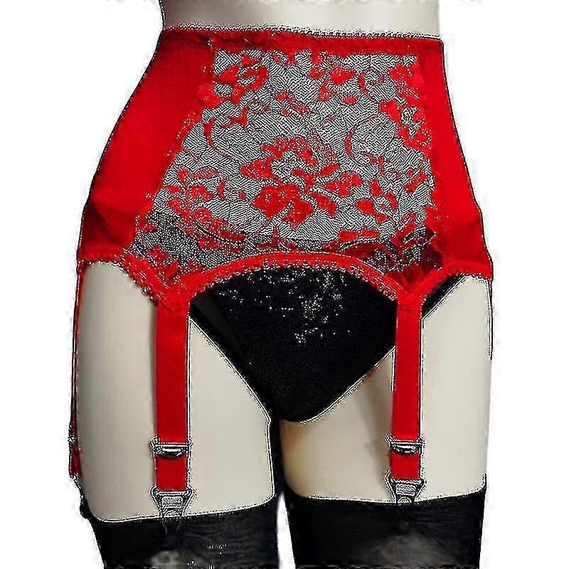 النساء مثير الحمالات الرجعية خمر نمط 6 الأشرطة الحمال حزام الملابس الداخلية الرباط حزام TW 2024 جديد