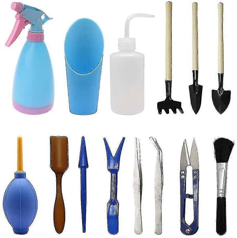 Gardening Tool Kits,14pcs Garden Succulent Garden Tools Kit,gardening Tool Kit With Pruner Scissors Rake Bud