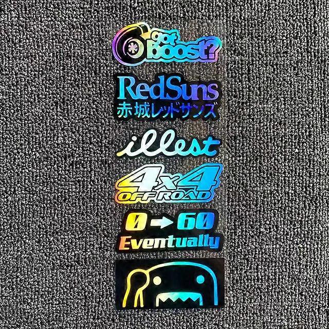 Laser Rainbow Reflective Vehicle Decals for Motorcycle, Side Strip, Bike Helmet Car Styling Vinyl Decal for YAMAHA Tmax HRC Ninja