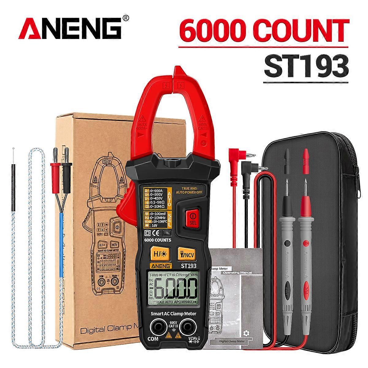 ANENG ST194 Digital 6000 Count True RMS Multimeter Clamp Meter DC/AC Current Clamp Voltage Car Tester Hz Capacitance Ohm Tool