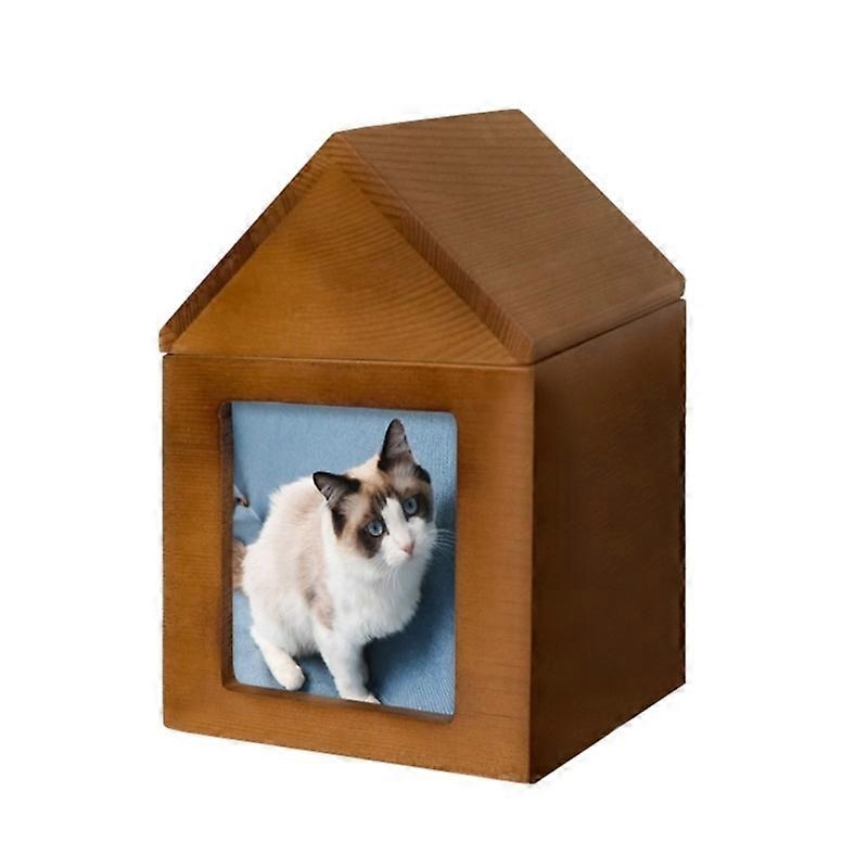 Pet Memory Urn for Ashes Cat or Memorial Box Keepsakes Wood Cremation Urns with Photo Frame Pet Loss Gifts 3