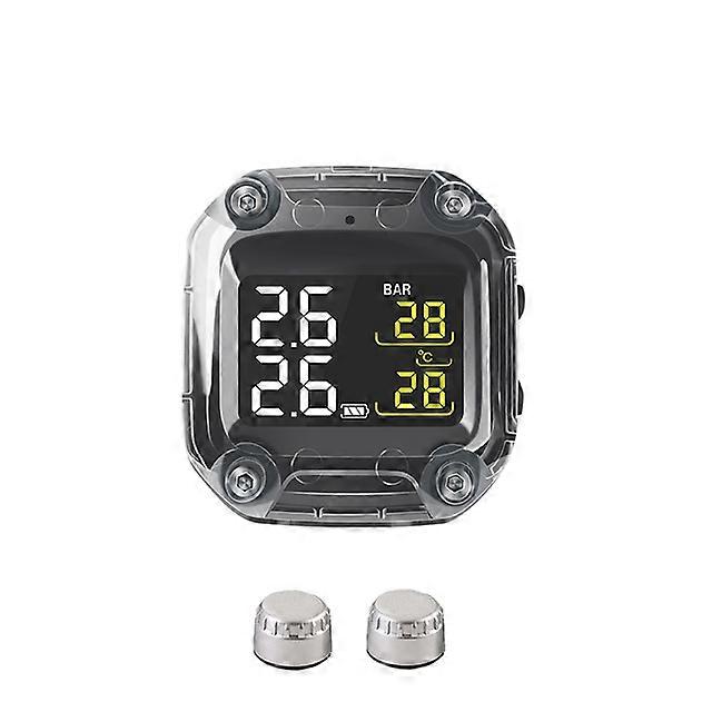 M3-C Wireless Motorcycle TPMS Real Tire Pressure Monitoring System Externe Universal 2 External Internal Sensors LCD Display