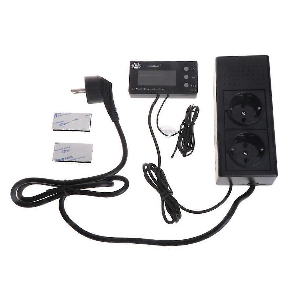 TC-220 0-50C Day/night ON OFF Digital Reptile Thermostat with Timer Regulator Animal Amphibian Temperature Controller