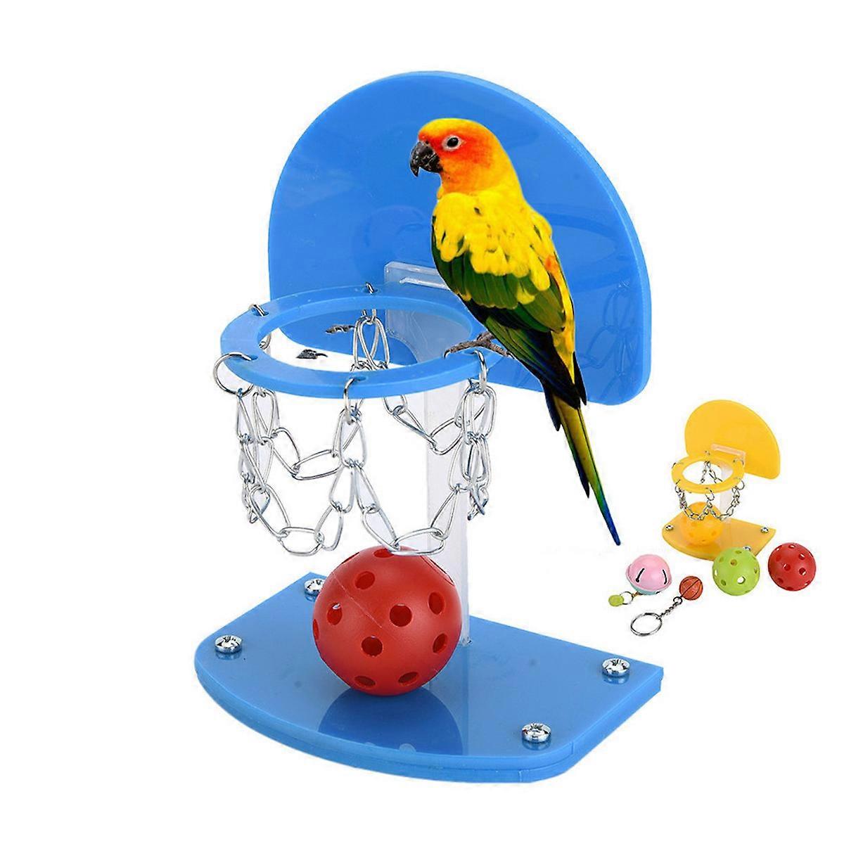 4pcs/lot Bird Training Toy Set Bird Basketball Toy with Four Balls Parrot Intelligence Development for Budgie Parakeet Cockatiel