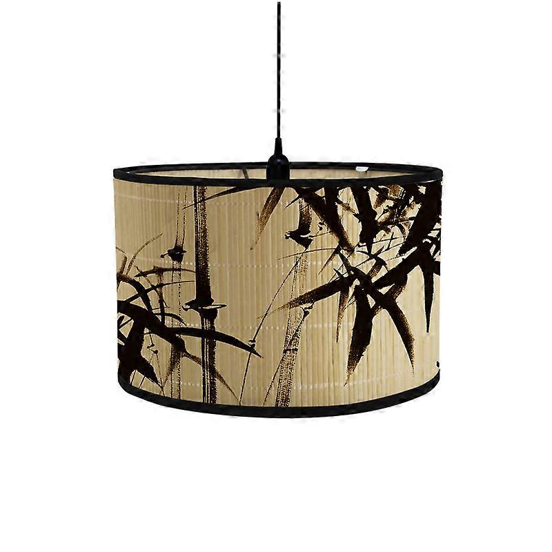 竹のPritned植物絵画ランプシェード抽象的な光カバールームホテルの装飾
