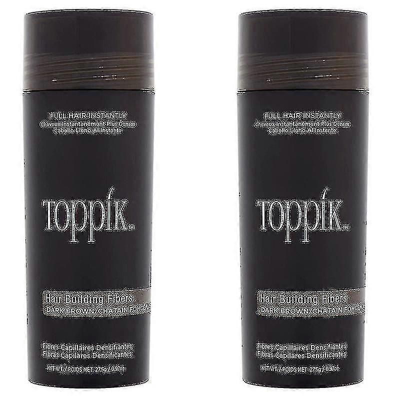2 Pack Toppik Hair Building Fibers Dark Brown 27.5 G / 0.97 Oz Hair Care