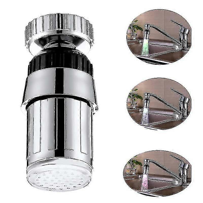 Hmwy-led Water Faucet Light Temperature Sensitive Tap With 3 Color Changing For Kitchen Bathroom