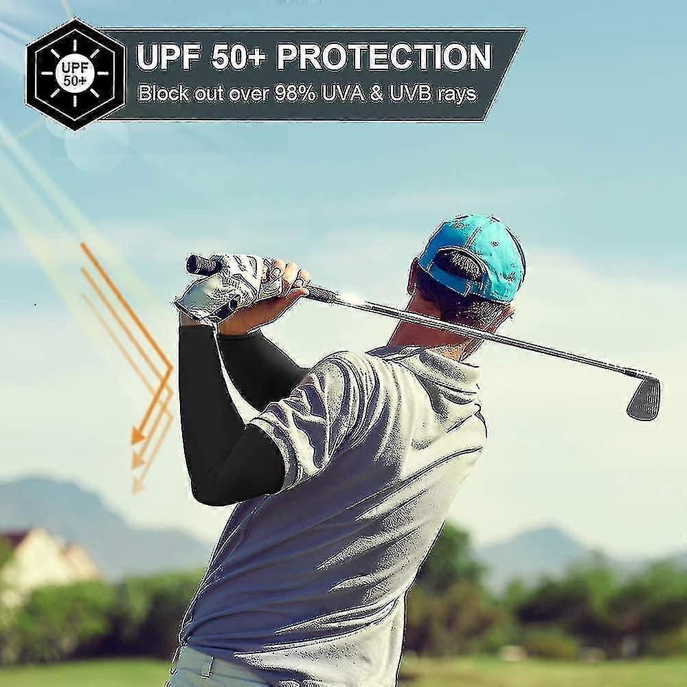2ペアSun Uv保護冷却アームスリーブメンズ&レディースと互換性があり、Upf 50