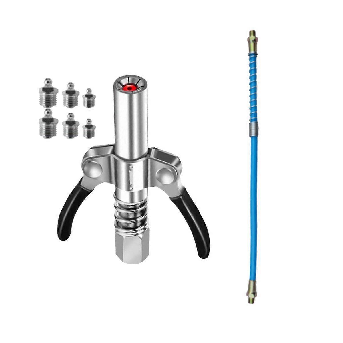 Grease Coupler Heavy-Duty Quick Release NPTI/8 10000 PSI Two Press Easy to Oil Grease Injector