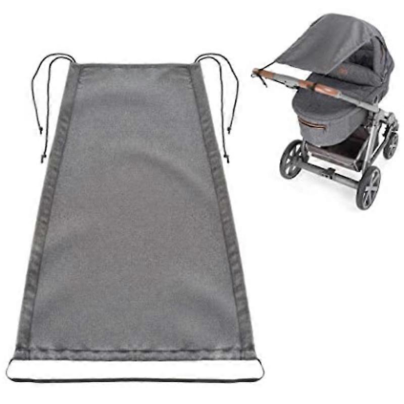 Universal Stroller Sun Shade - Carrycot Sun Shade, 50+ UV Protection Coating, Adjustable Blind Function, Flexible Canopy - Heather Gray